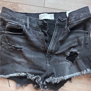 Abercrombie black Jean shorts. EUC